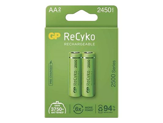 Baterie AA (R6) nabíjecí 1,2V/2450mAh GP Recyko 2ks