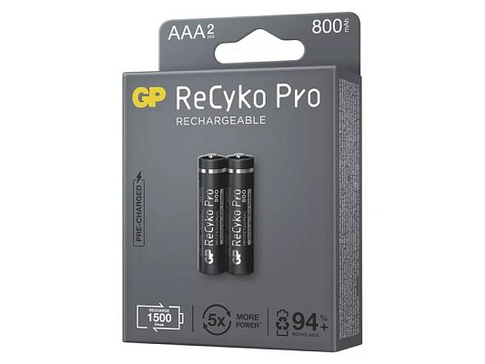 Baterie AAA (R03) nabíjecí 1,2V/800mAh GP Recyko Pro 2ks