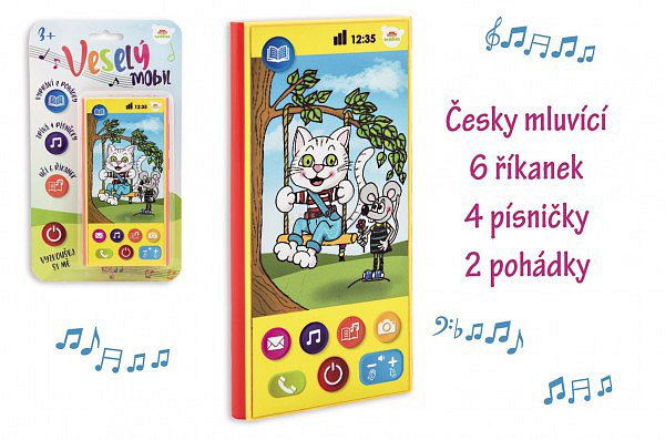 Dětský telefon TEDDIES česky mluvící