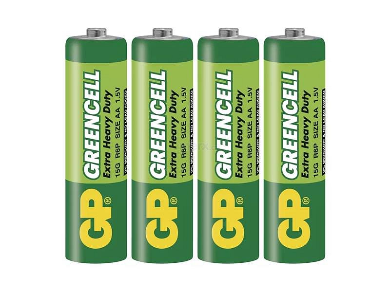 Baterie AA (R6) Zn-Cl GP Greencell 4ks