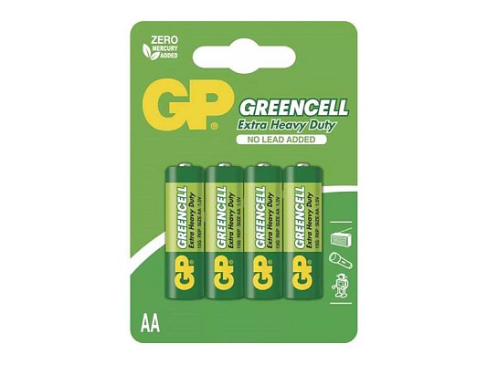 Baterie AA (R6) Zn-Cl GP Greencell 4ks