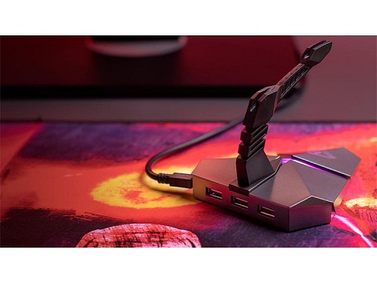 USB hub a držák na kabel pro myš KRUGER & MATZ GB-10 Warrior