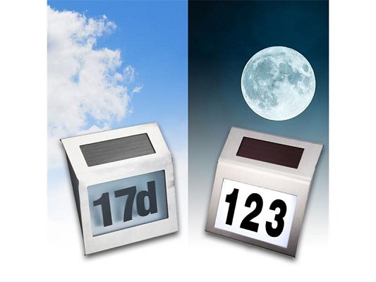 Svítidlo solární 4L s číslem domu