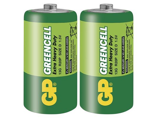 Baterie D (R20) Zn-Cl GP Greencell 2ks