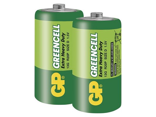 Baterie D (R20) Zn-Cl GP Greencell 2ks