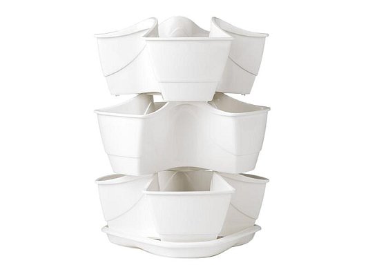 Květináč na bylinky COUBI HERBAL bílý 29,5x29,5x38cm