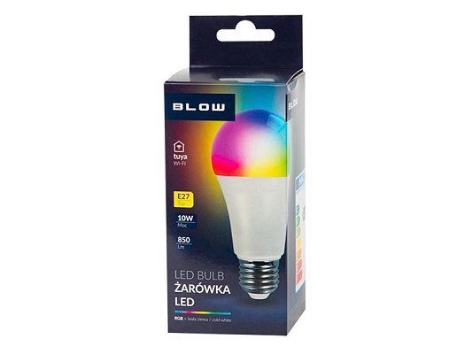 Smart LED žárovka E27 10W RGBW BLOW WiFi Tuya