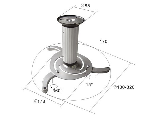 Držák projektoru CABLETECH UCH0100 stropní