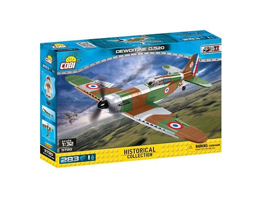 Stavebnice COBI 5720 II WW Dewoitine D.520, 1:32, 283 k, 1 f