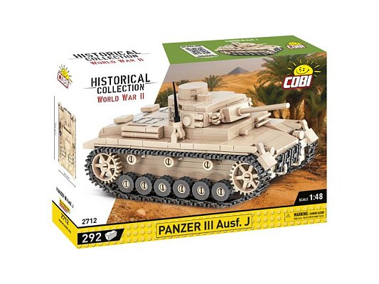 Stavebnice COBI 2712 II WW Panzer III Ausf J, 1:48, 292 k