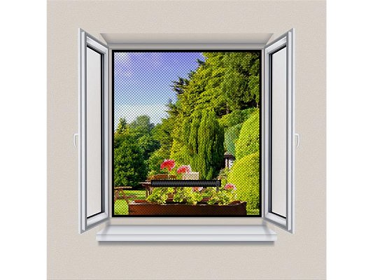 Síť proti hmyzu na okno DELIGHT 11612BK 150x180cm černá