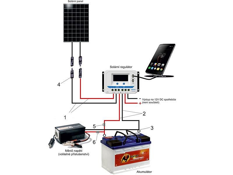 Solární regulátor PWM EPsolar 10A 12V/24V s displejem