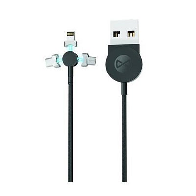 Kabel FOREVER Core USB 3v1 magnetický 1m Black