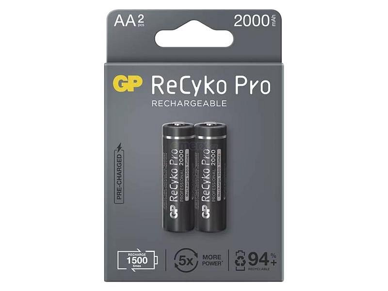 Baterie AA (R6) nabíjecí 1,2V/2000mAh GP Recyko Pro 2ks
