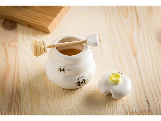Dóza na med s dřevěnou naběračkou GADGET MASTER Honey Pot