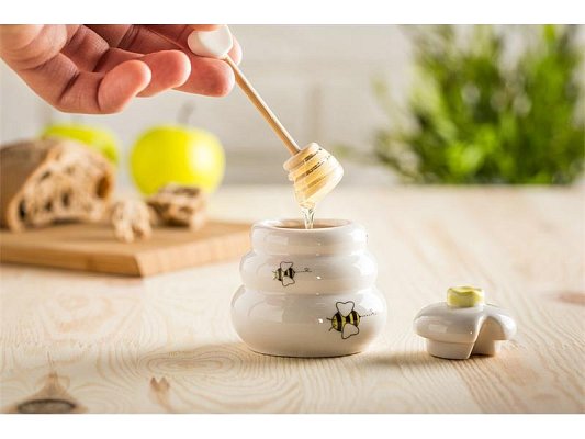 Dóza na med s dřevěnou naběračkou GADGET MASTER Honey Pot