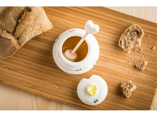Dóza na med s dřevěnou naběračkou GADGET MASTER Honey Pot
