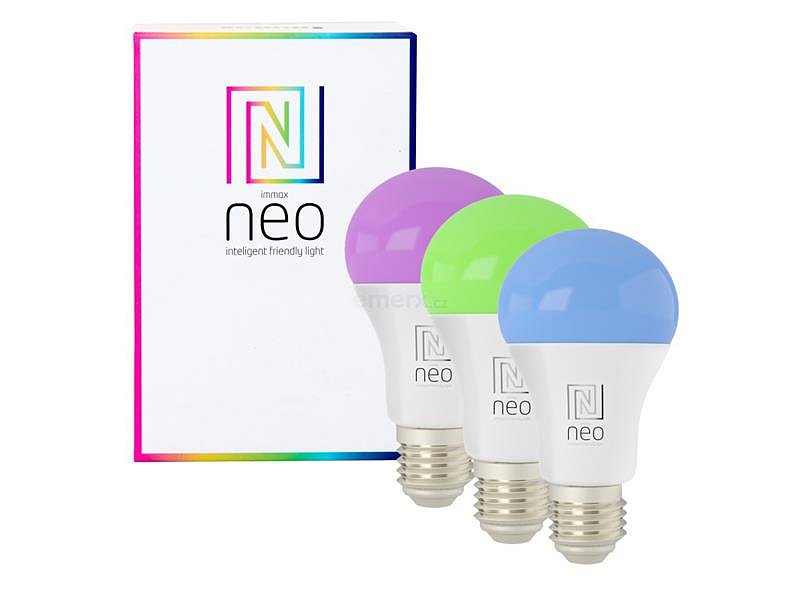 Smart sada LED žárovek E27 9W RGBW IMMAX NEO 07712C WiFi Tuya