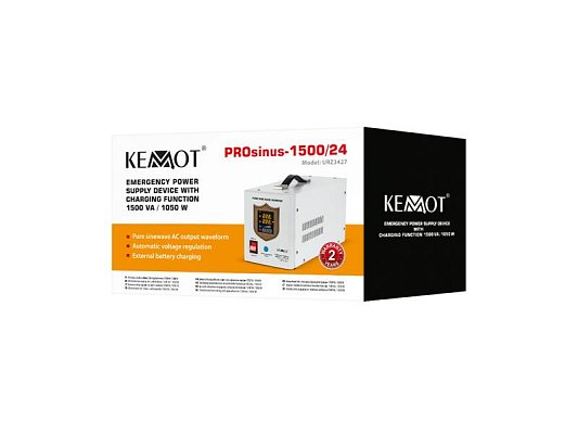 Zdroj záložní KEMOT PROsinus-1500/24 ​​1050W 24V White