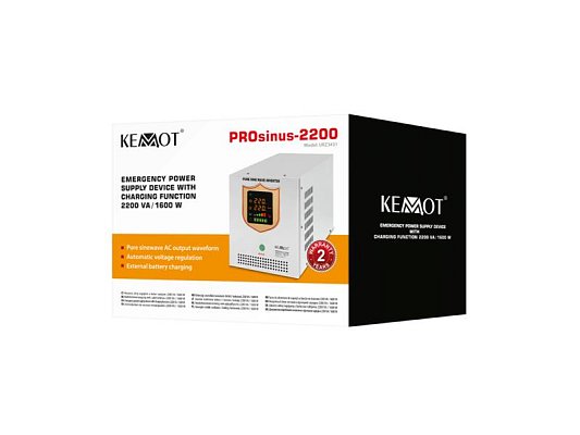 Zdroj záložní KEMOT PROsinus-2200 1600W 12V White