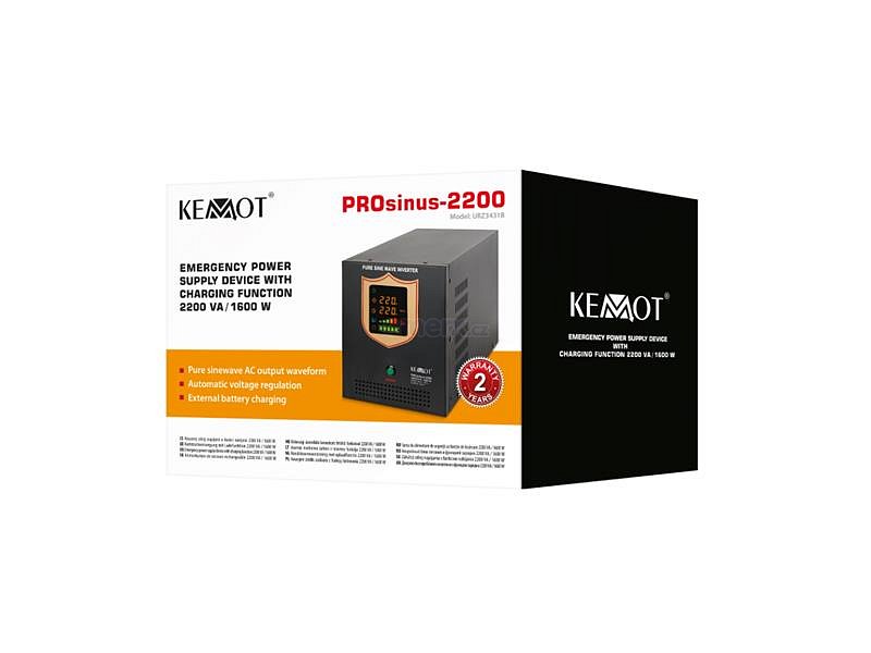 Zdroj záložní KEMOT PROsinus-2200 1600W 12V Black