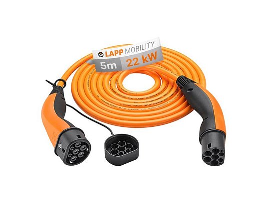 Kabel nabíjecí Helix LAPP 61798 typ 2 22kW 32A 3 fáze 5m pro elektromobily