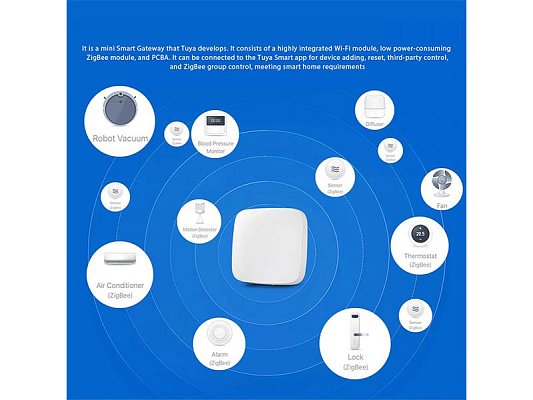 Smart centrální jednotka MOES Gateway LAN ZigBee WiFi Tuya