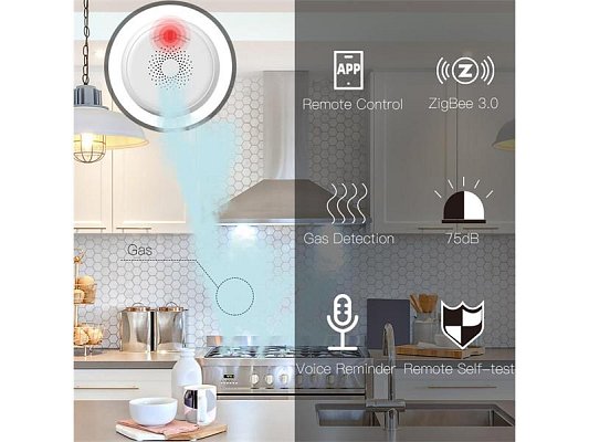 Smart detektor plynu MOES Gas Detector ZigBee Tuya