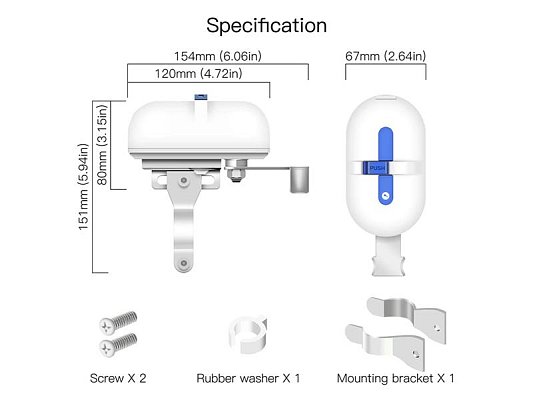 Smart motorizovaný zavírač ventilu MOES Water Valve ZigBee WiFi Tuya