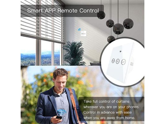 Smart ovladač žaluzií a rolet MOES Curtain Switch Module WiFi Tuya