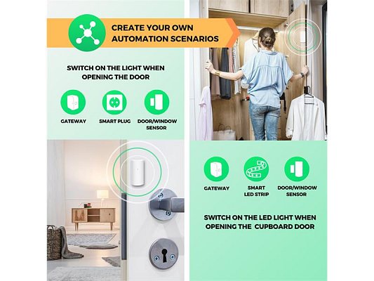 Smart detektor na dveře/okno NOUS E3 ZigBee Tuya