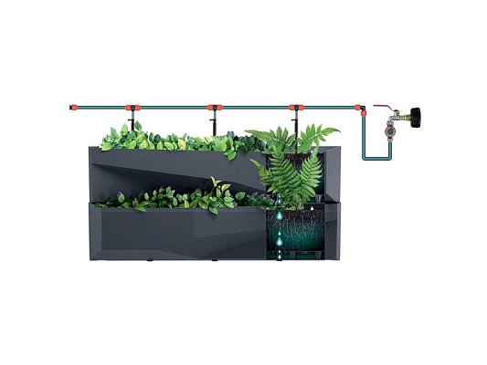 Truhlík CASCADE GARDEN WALL antracit 2ks