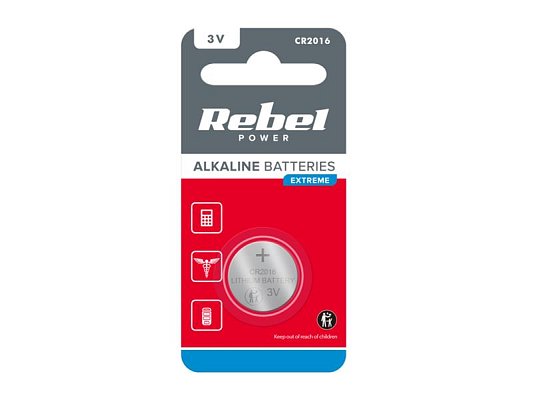 Baterie CR2016 REBEL EXTREME 1ks / blistr