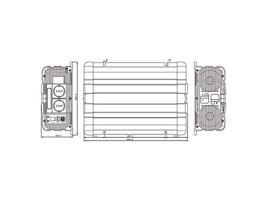 Měnič napětí Solarvertech FS3000 24V/230V 3000W čistá sinusovka D.O. bezdrátové