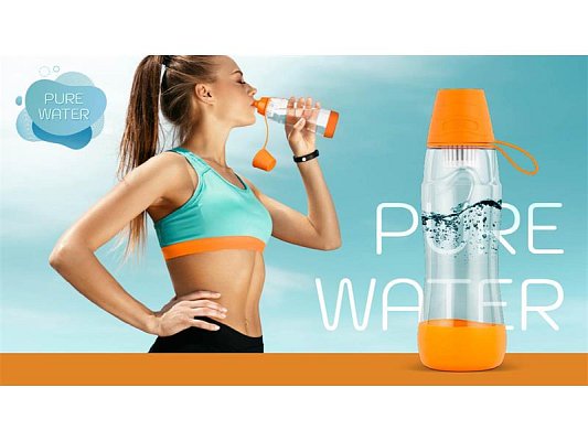 Láhev na vodu TEESA Pure Water Blue TSA0120-B