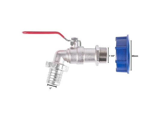 Ventil na IBC nádrž TES SL256931XX 1/4"