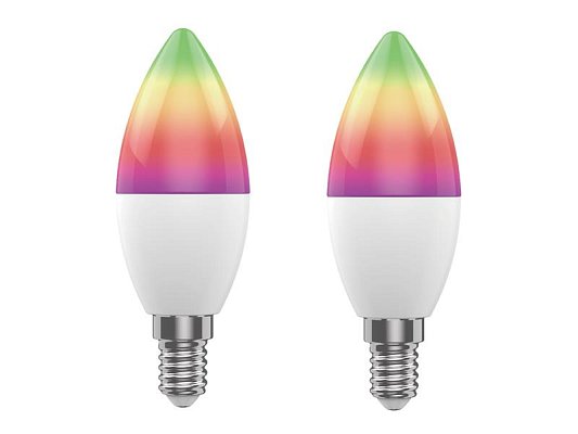 Smart sada LED žárovek E14 5W RGB WOOX R9075/2pack WiFi Tuya