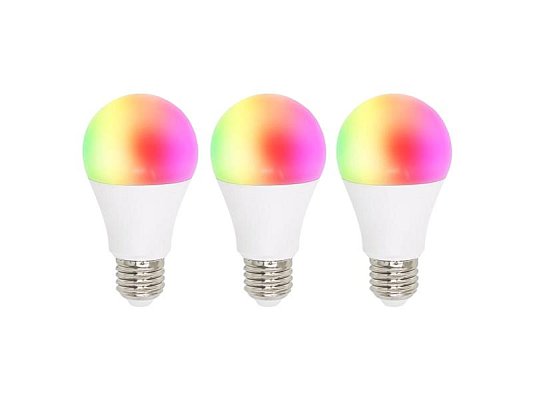 Smart sada LED žárovek E27 10W RGB WOOX R9074/3pack WiFi Tuya