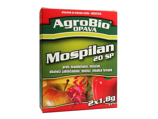 Přípravek proti mšicím a molicím AGROBIO Mospilan 20 SP 2x1,8g