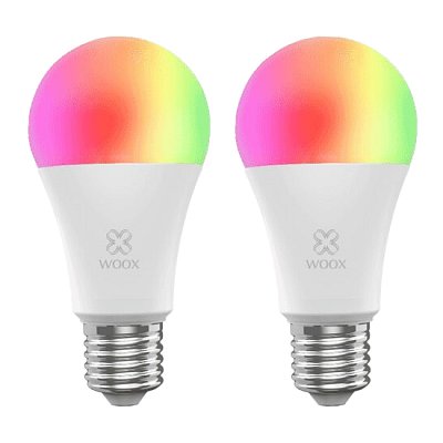 Smart sada LED žárovek E27 10W RGB WOOX R9074/2pack WiFi Tuya