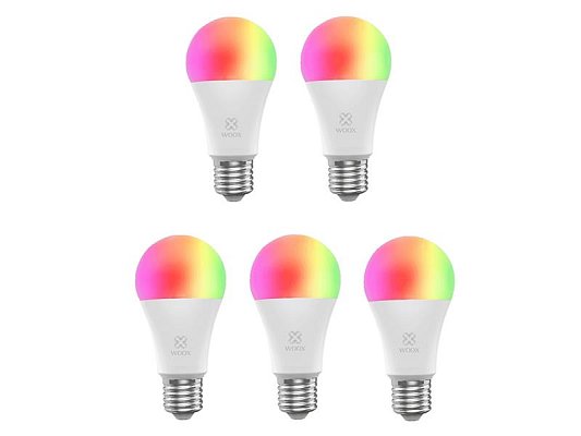 Smart sada LED žárovek E27 10W RGB WOOX R9074/5pack WiFi Tuya