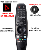 Lg 43UK6200, 49UK6200, 55UK6200, 60UK6200, 75UK6200 náhradní dálkový ovladač stejný jako originál magic s mikrofonem pro hlasové vyhledávání.