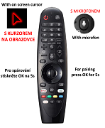 Český návod pro dálkový ovladač Lg 55UK6500, 50UK6500, 43UK6500 náhradní dálkový ovladač stejný jako originál magic s mikrofonem a kurzorem na obrazovce