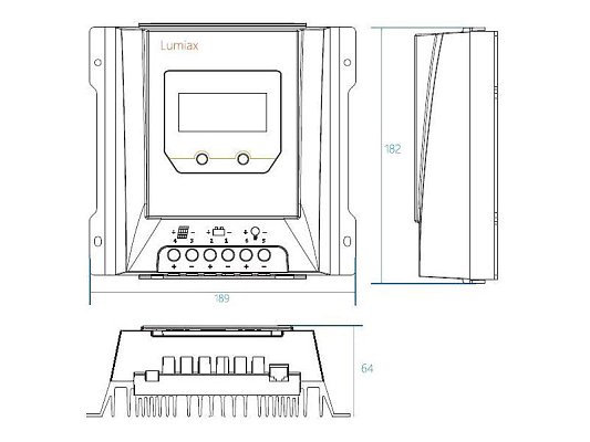 Solární regulátor MPPT Lumiax MT2075, 12-24V/20A