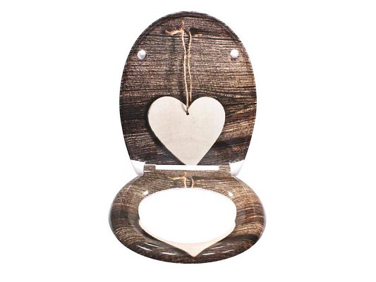 WC sedátko SCHÜTTE Wood Heart Soft Close