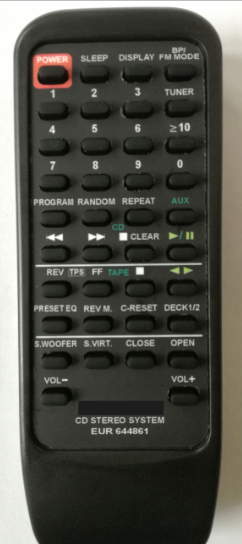 Panasonic EUR644861 pro RX-ED707 náhradní dálkový ovladač sestejným popisem