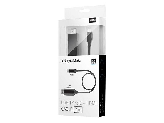 Kabel KRUGER & MATZ KM1249 HDMI / USB-C 2m