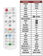 Optoma EH415, EH460, EH461 náhradní dálkový ovladač jiného vzhledu