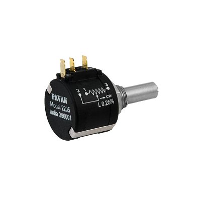 Potenciometr víceotáčkový, horizontální, 1k, lineární, mono