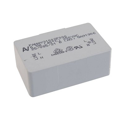 Síťový odrušovací filtr do DPS 6,5A/ 250V, 5 pin, plastové provedení